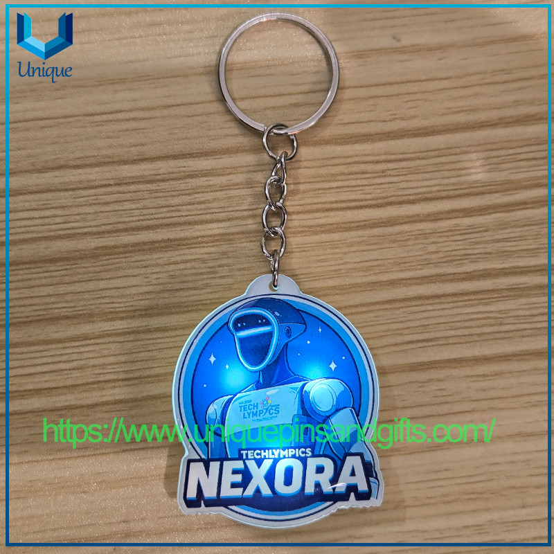 Custom Activity Logo Colorful Acrylic Luminous Chest Badge with LED Flashing Badge