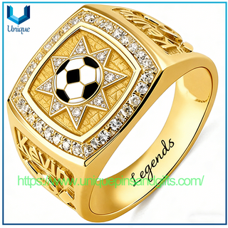 Hot Sale Baseball Club Finger Ring Stainless Steel Baseball Championship Finger Ring for Men's Finger Ring