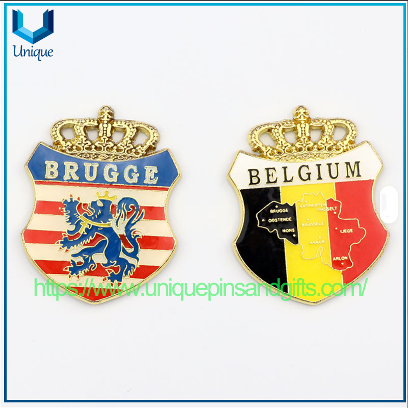 Custom Design Belgium Brussels Tourist Souvenirs 3D Metal Fridge Magnets