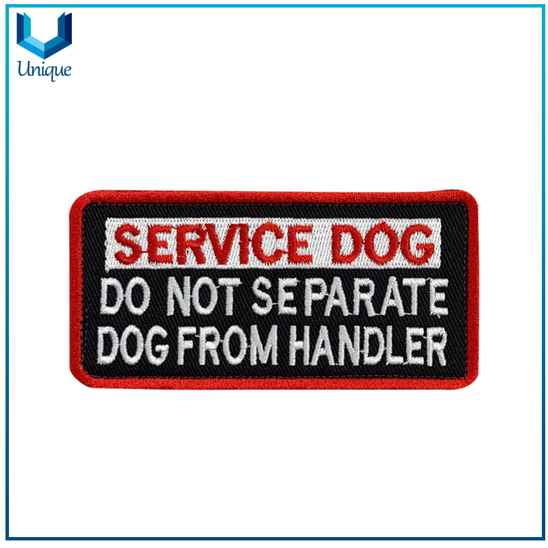 Customize Embroidery Patch Factory, Service Dog Embroidery Label Patch, Embroiery Badge On Fabric Military Dog