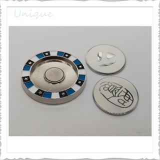 Customized Sport Fashion Metal Silver / Gold Platin Soft Enamel Golf Hat Cap Clip Golf Repair Divot Tool Golf Ball Marker
