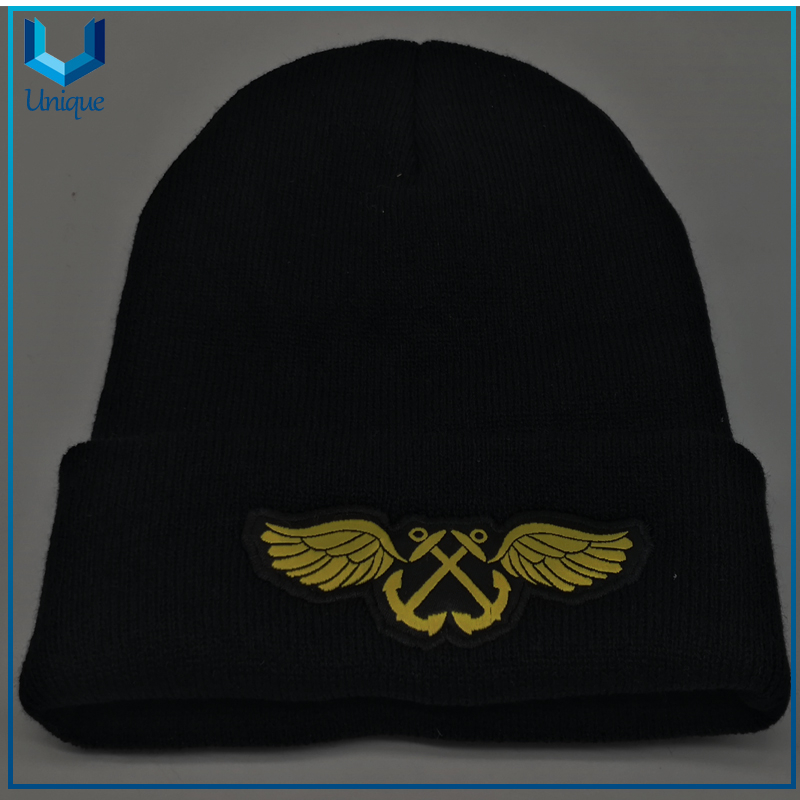Wooly Hat, Warm Hat with Customize Embroidered Logo Patch, Fashion Winter Warm Wooly Hats in Multiple color