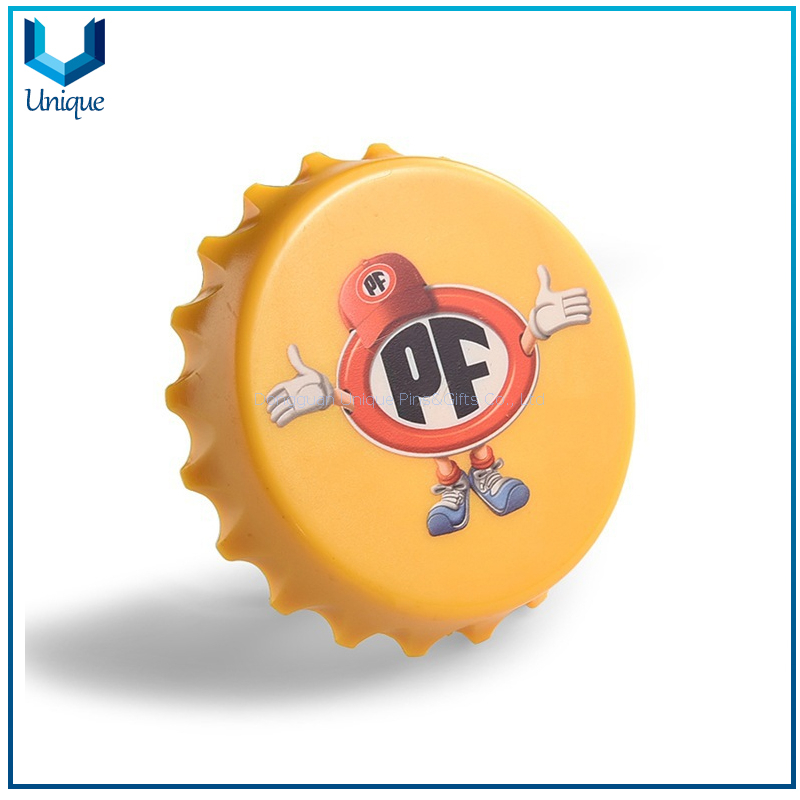 Custom Made Round Bottle Cap Shape Metal Bottle Opener, Fashion Beer Bottle Opener for Promotional Gifts