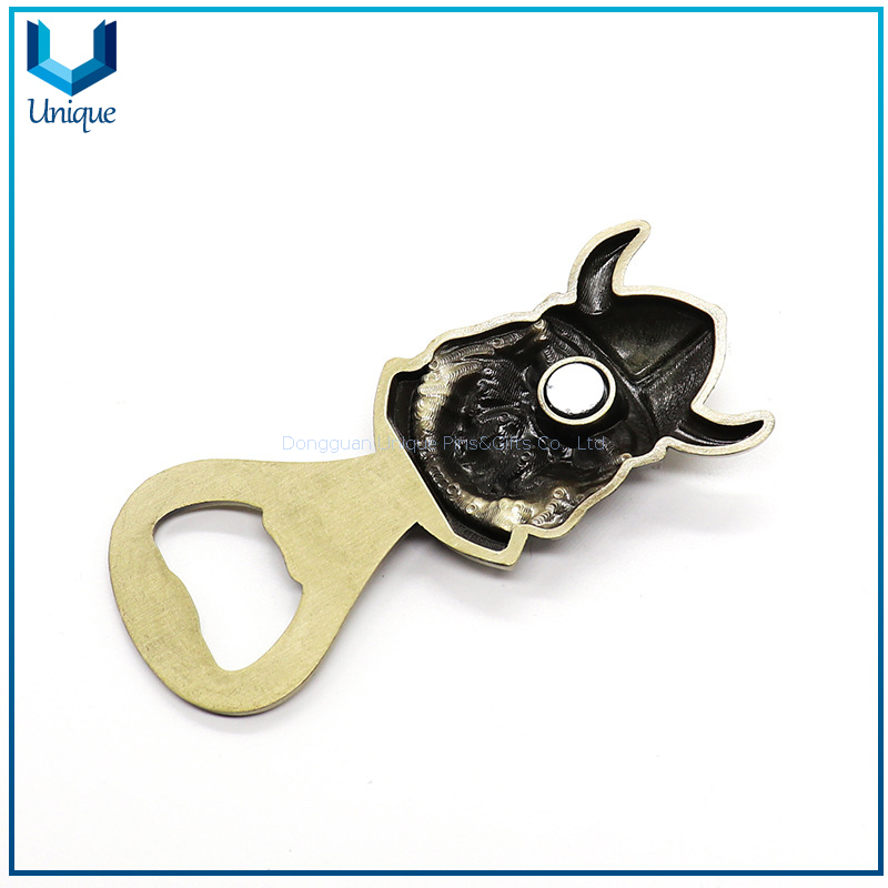 3D Antique Brass Classic Metal Bottle Opener, Customize Design Metal Crafts Manufacturer of Beer Bottle Opener for Souvenir Gifts