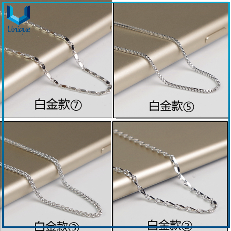 Wholesale Fashion Jewelry 16-18-24 inch Snake Chain 925 Sterling Silver Necklace Chain Adjustable necklace gold Silver chain 