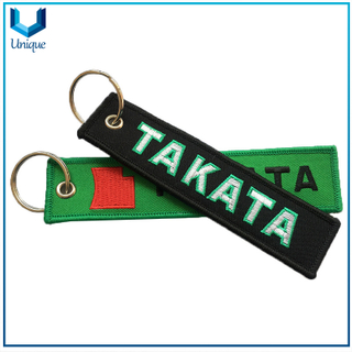 Custom Lanyard Embroidered Keychain,Wholesale Polyester Keychain with Printing Logo for Promotional Gifts 