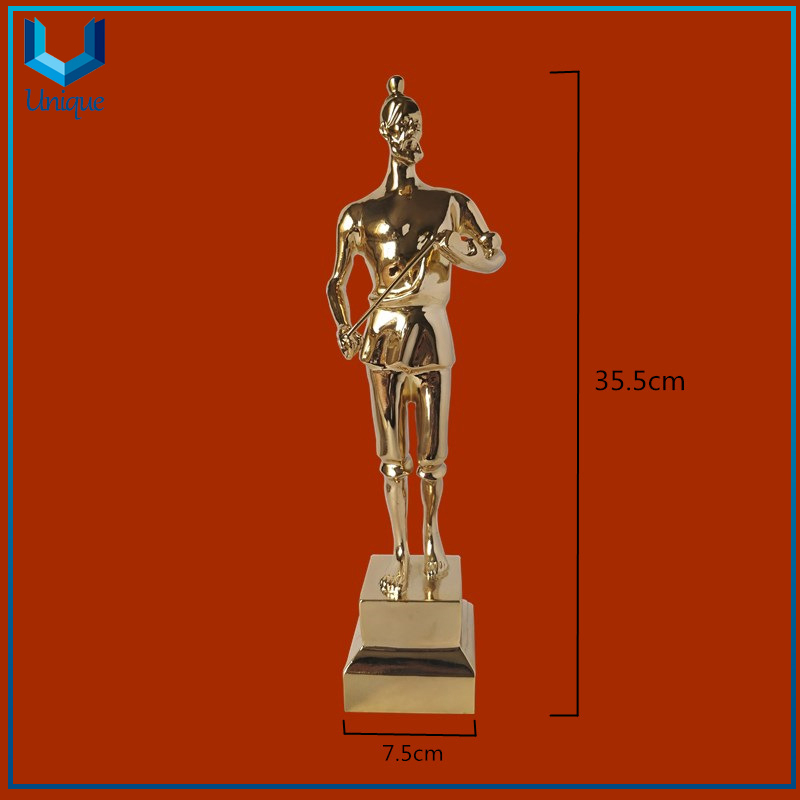 Metal Crafts Manufactuer ,Customize 3D Statue in Gold, Gold Metal Trophy, Hight Quality Metal Plaque for Awards