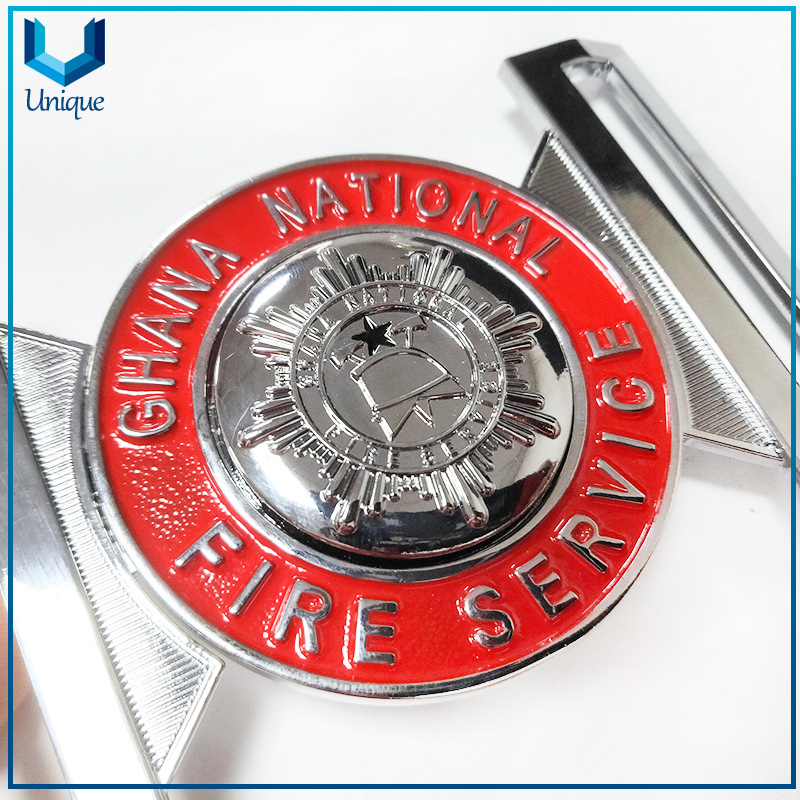 Customize Crown Waist Buckle, Gold Military Police 3D Buckle, High Quality Enamel Leather Belt Buckle for Promotional Gifts