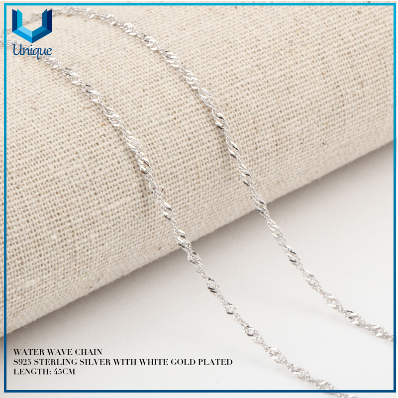 Italian 925 Sterling Silver Jewelry Necklace Chains, Silver Gold Plated Fashion 925 Silver Chains