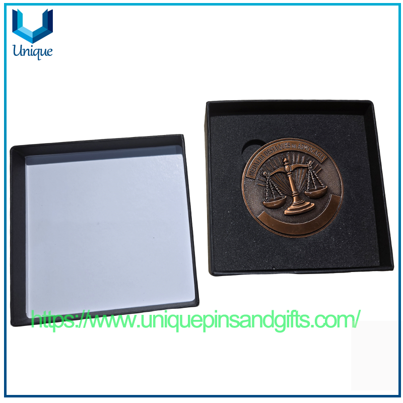 Custom Brazil 3D Antique Plating 2" Legal Excellence Medal Souvenir Coin for Advocacia