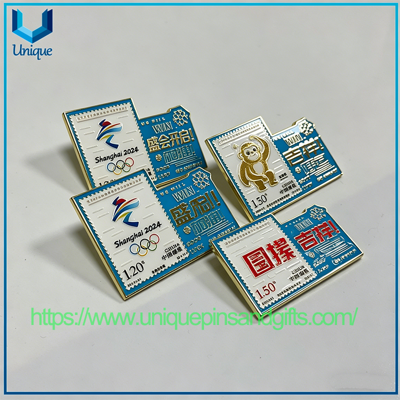 High-quality Custom Metal Stamps Badges Commemorative Badges Sports Event Emblems with Butterfly Clasps