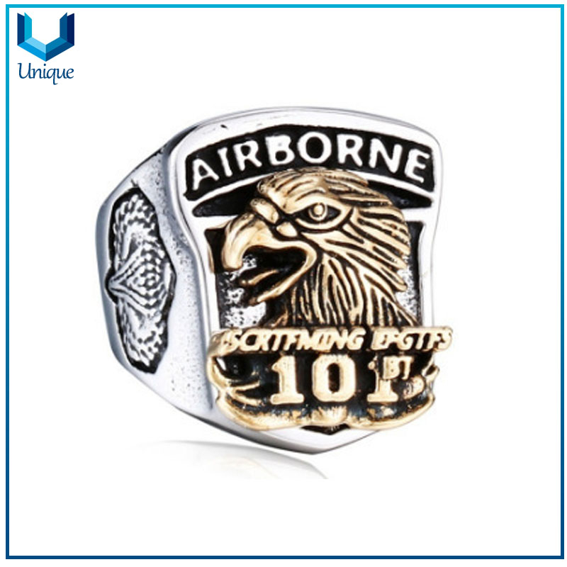 OEM ODM European and American jewelry Retro Eagle Wings Animal Design Rings For Men