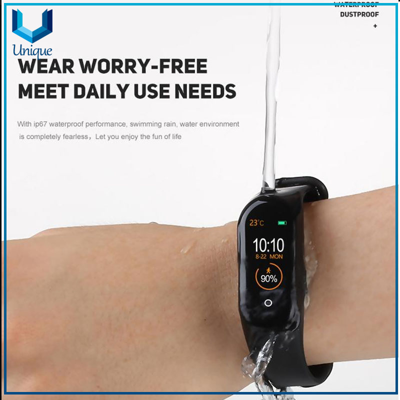  Fitness Tracker LED Display Heart Rate Monitor Waterproof Bracelet Activity Tracker Weather Forecast Smart Watch