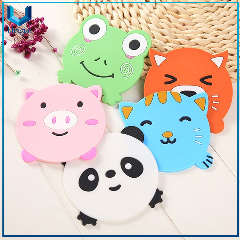 Cartoon Cute Animals Silicone Cup Mat Coster Silicone Tea Coster silicone rubber mat007-02