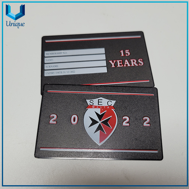 High Qualilty Stainless steel Black metal card with custom logo