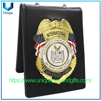 Custom 3D Irregular Gold Plate Badge Anti-Drug Council Metal Lapel Pin Badge Custom Gold Police Metal Brooch Badge with Colorful Logo