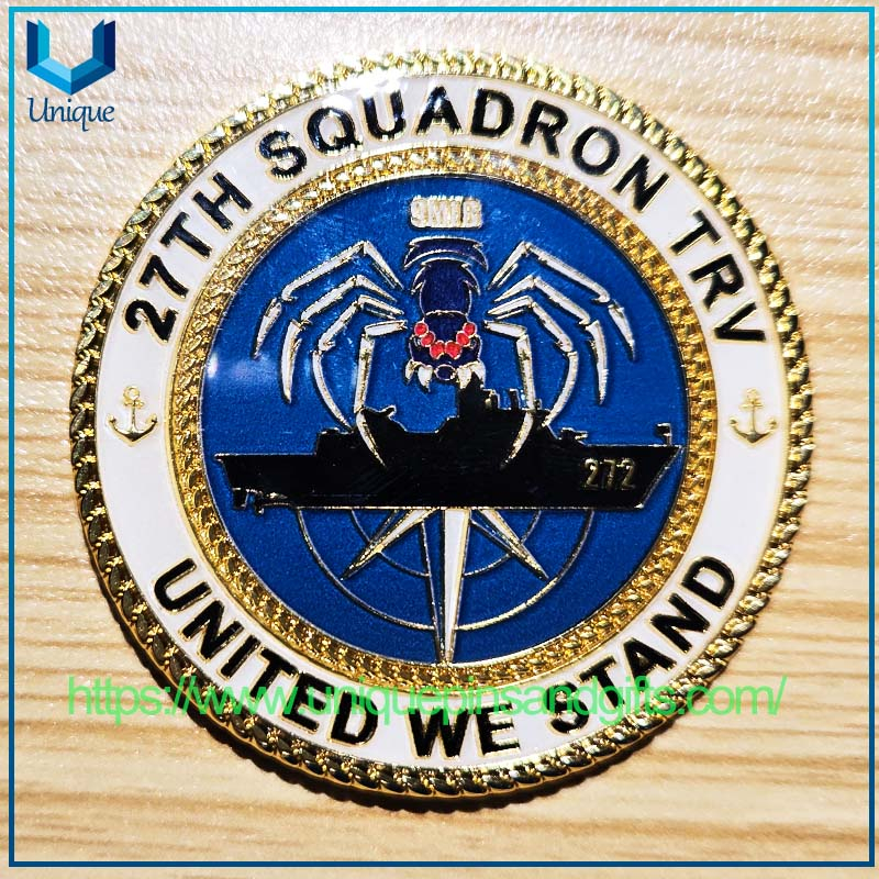 Customized 3D Double-sided Electroplating Gold Diamond Edge Metal Commemorative Coin KD TEGUH SAMUDERA Commemorative Coin