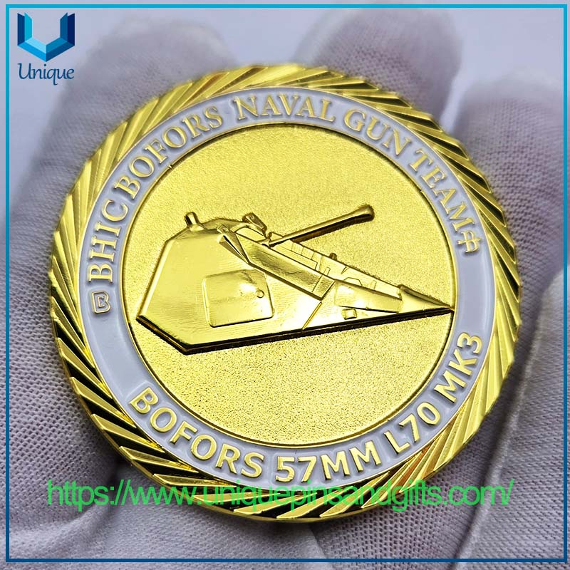 Customized Double-sided Electroplating Gold Diamond Edge 3D Metal Commemorative Coin BHIC BOFORS ASIA SDN BHD Commemorative Coin