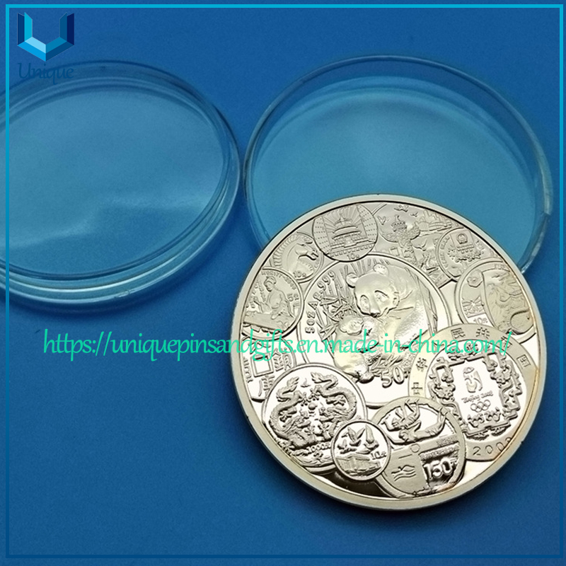 Factory Custom 3D Metal Plating Gold/Sliver Mirror Souvenir Coin，Holiday/Scenic Spot/Zodiac Commemorative Coin