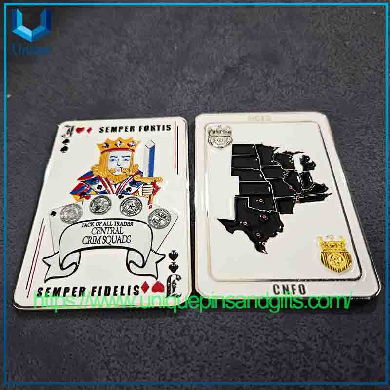 Custom Creative Design USA Navy Poker Coin (3)