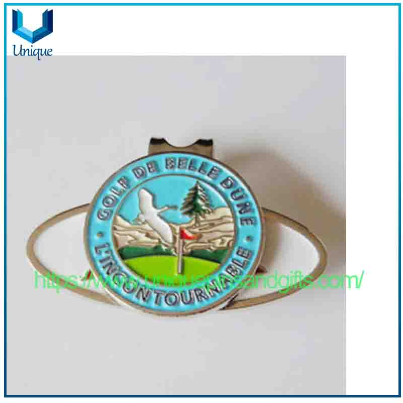 New Golf Metal Marker Coin Silver Ball Position Marker 2520 Magnetic Ball Marker Cap Clip Golf Accessories