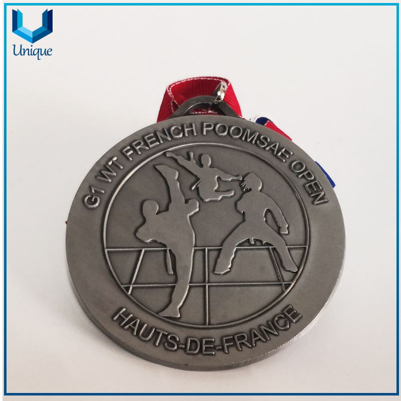 Cheap Metal Medal in Customize Design, Taekwondo Award Medal, French Competition Medal, 2D Judo Medal 