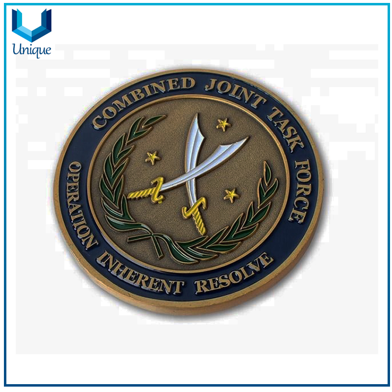 Customize Design Coin,Victory Coin, Iraq Kuwait Syria Coin in 3D, antique Brass Coin for Honor
