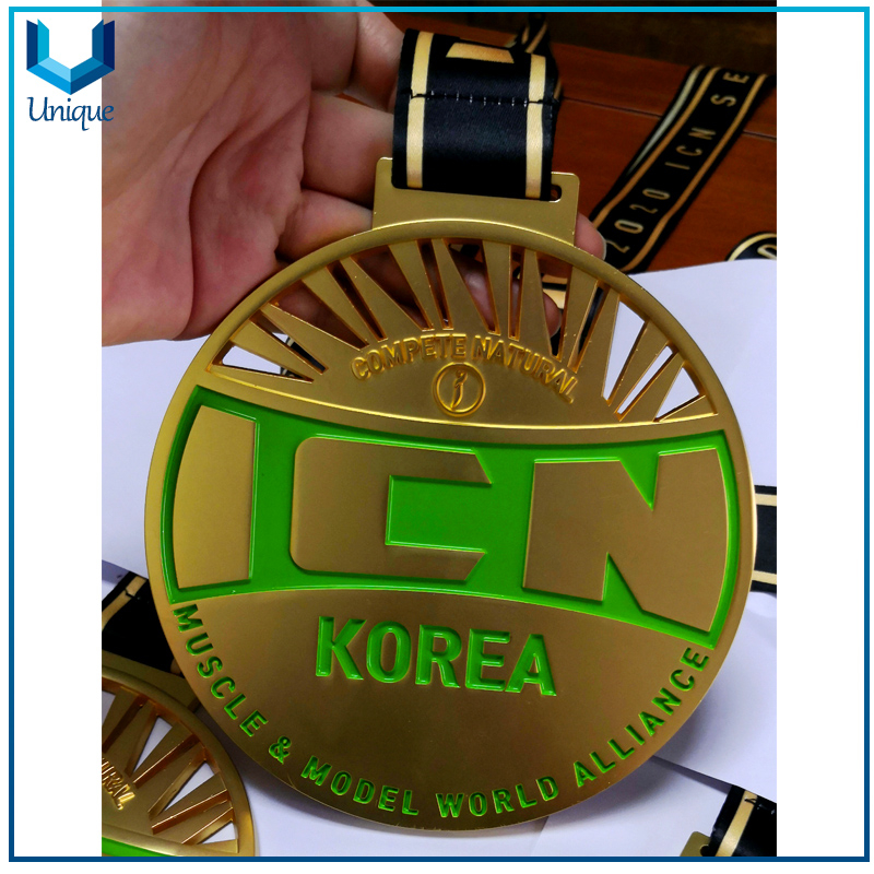 Customize 14cm big Medal, Competition Award Medal Trophy, Korea ICN Medal, Spors Running Meda,Pormotional Medal for Gifts