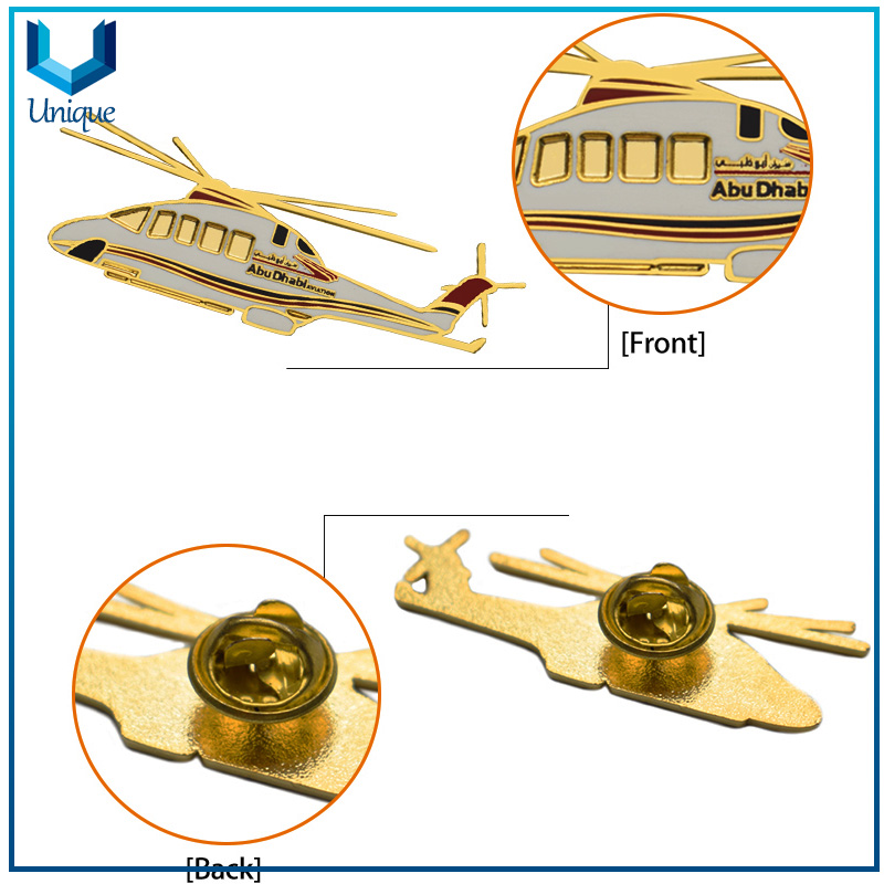 Customize high quality Lapel pin,Hard Enamel Souvenir Pin Badge, Helicopter Golf Pin, Airforce Military Badge,Arab UAE Aviation Metal Pin