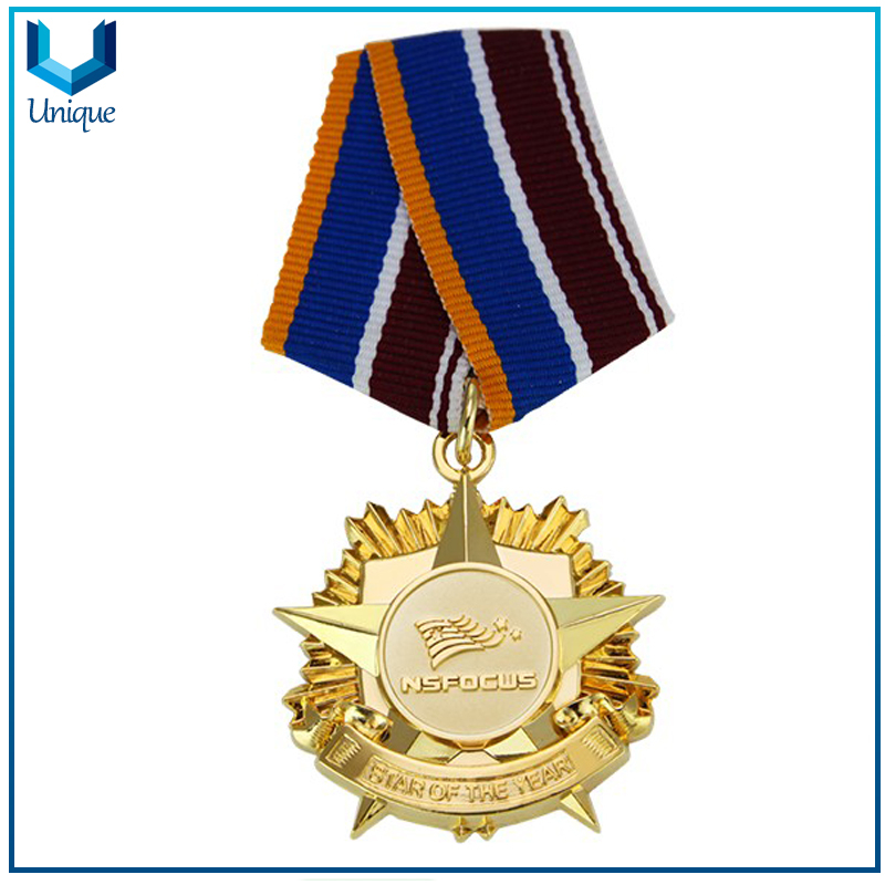 Custom Military Souvenir Hour Medal, High Quality Award Medal with Ribbon
