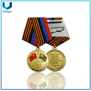 Customize flag Medal with Ribbon for Military Wearing, Customize Metal Crafts Factory, Wholesale Military Plaque for Promotional Gifts