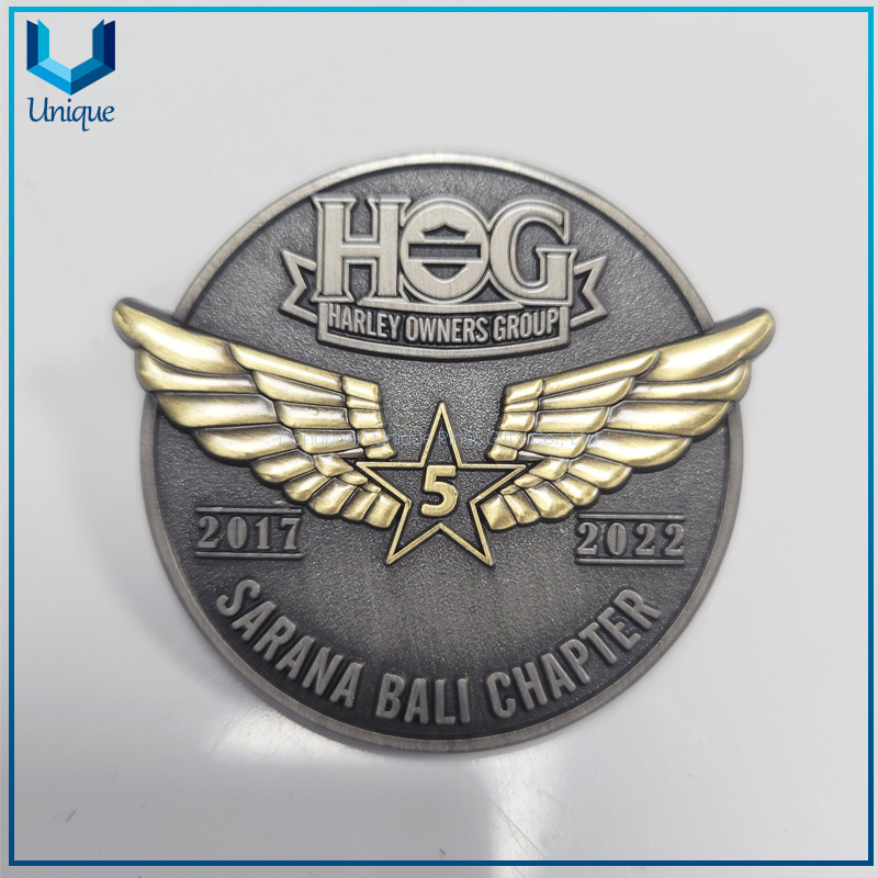 Custom Zinc Alloy 3D two tone Harley Owers Pin