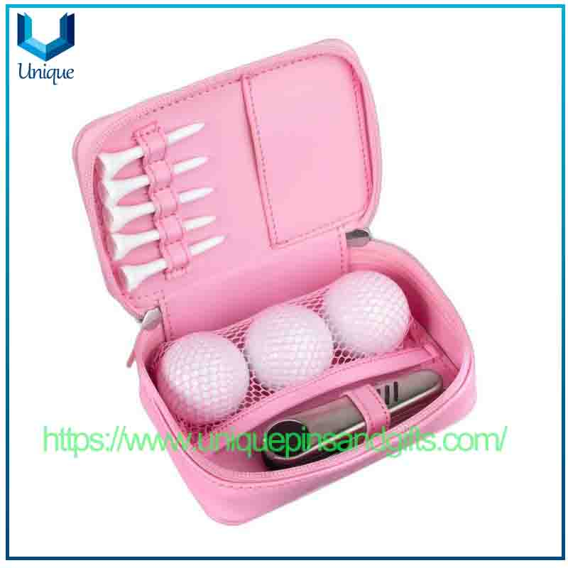 Leather Golf Ball Accessory Storage Bag Outdoor Leather Multi-functional Golf Bag Ball Tee Bag