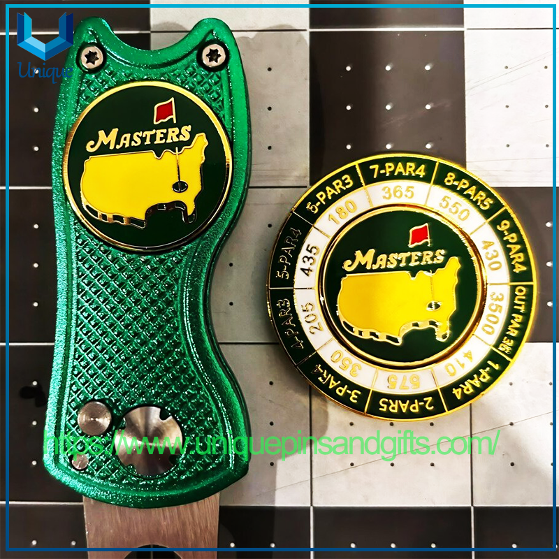 New Scorecard Golf Ball Marker Master's Tournament Scorecard Golf Ball Mark
