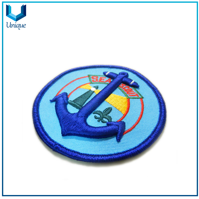 Customize 3D Embroidery Badge, Iron on Embroidery Patch on Fabric, Military Uniform, Hat Embroidery Badge with Vecro backing