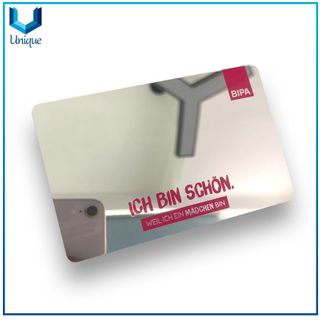 Metal Business Card Manufacturer, Custom Creative Design Mirror Finishing Metal Business Card, Silver Laser Engarving Metal Invitation Card