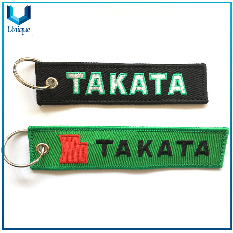 Custom Lanyard Embroidered Keychain,Wholesale Polyester Keychain with Printing Logo for Promotional Gifts 