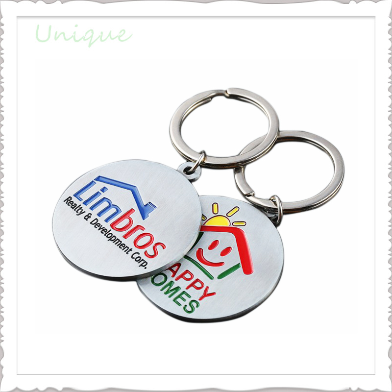 Customized Die Struck Iron Stamp Token Trolley Coin,Soft Enamel Round Shape Trolley Token Coin Keychain