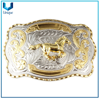 Metal Crafts Fashion Accessories, Two Tone Plating 3D Metal Buckles, Garment Accessories Heavy Duty Belt Buckle for Promotional Gifts