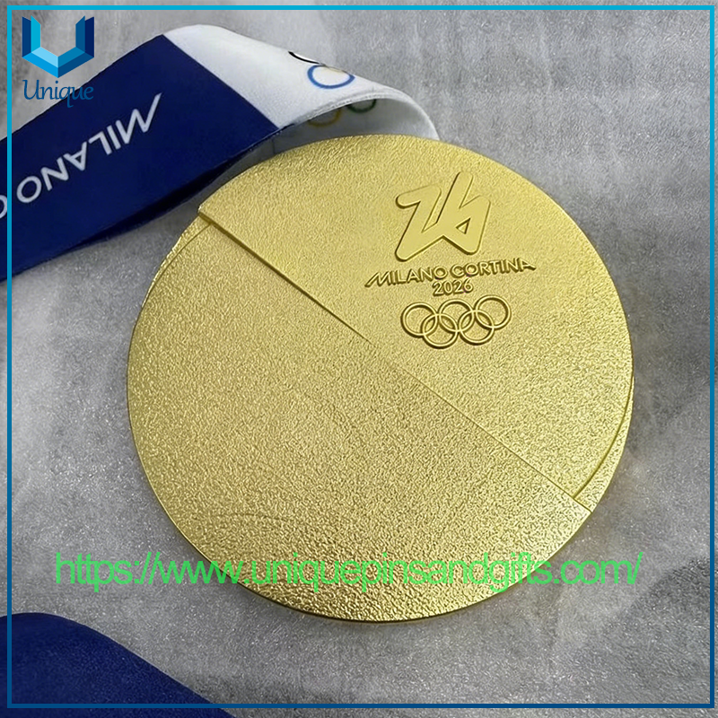 High Quality Custom 2026 Milano Cortina Track Field Sports Events Metal 3D Gold Silver Brass Medals, Custom Medal/ Medallion