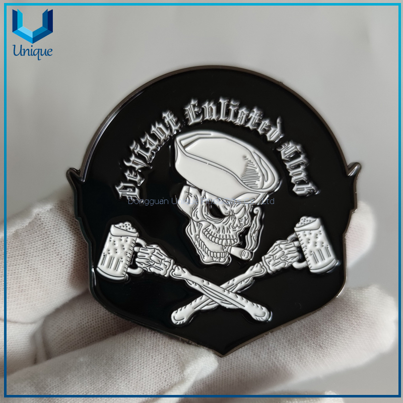 Custom Design Challenge Coin 3D Two Tone Fashion Creative Bear Design Navy Coin