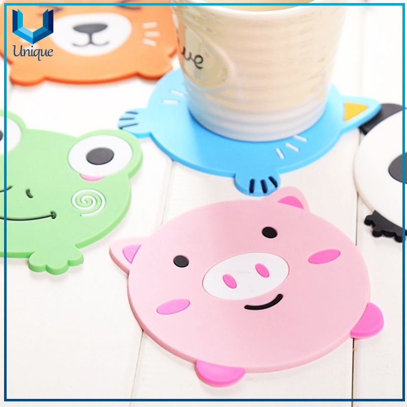 Cartoon Cute Animals Silicone Cup Mat Coster Silicone Tea Coster silicone rubber mat007-01