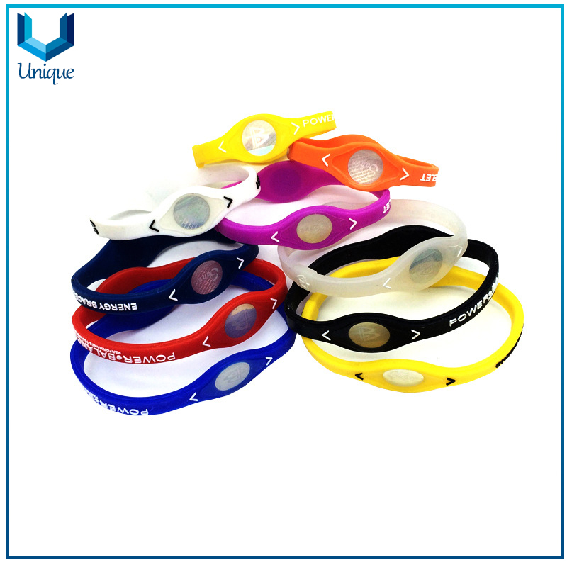 Euramerican fashion silicone bracelet Stainless steel bracelet printed LOGO Engraved words wristband