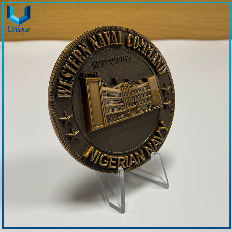 Factory wholesale Custom Design 3D 80mm diameter School Military Challenge Coin