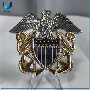 High quality 3D two tone Challenge coin, USA LDO Nickel+Gold Anchor Commemorative Coin For Souvenir Gifts .jpg