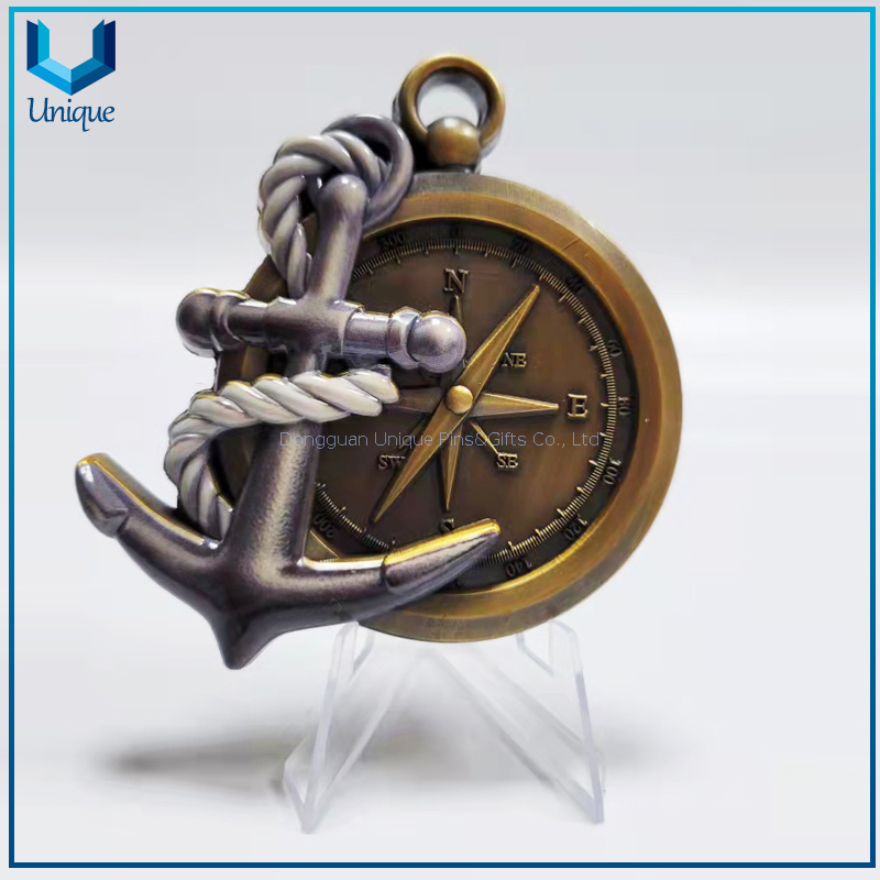 12mm thick High 3D Relief Souvenir Military Navy Metal crafts Displayer Medal Coin