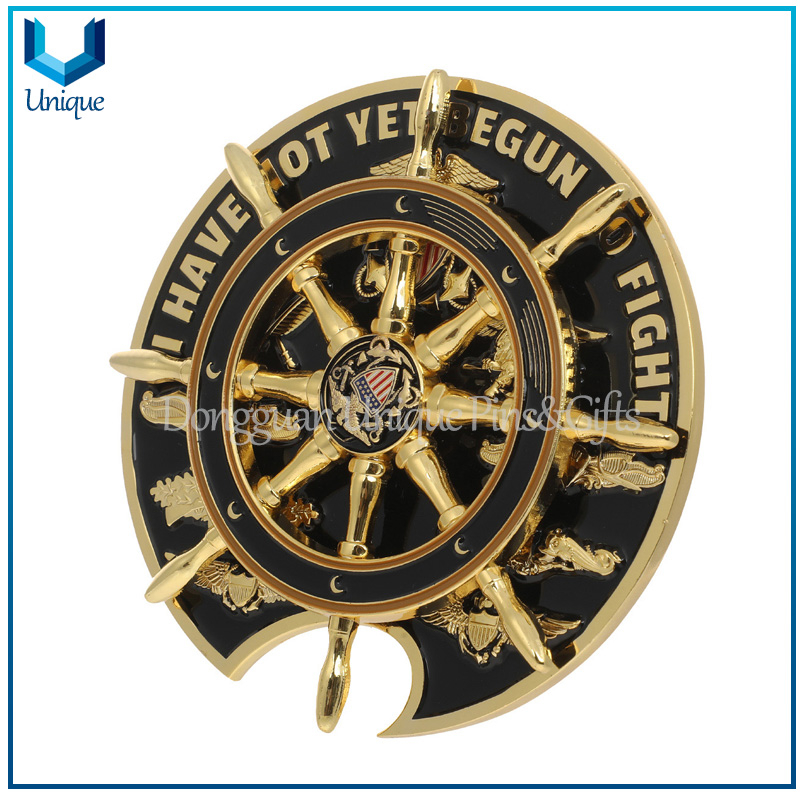 Challenge Coin Supplier Gold Medal Round Gold Mirror Coin