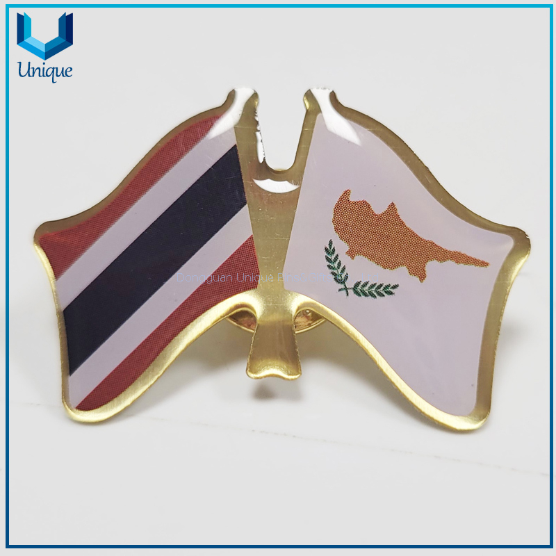 Custom Thailand dual flag offset pin