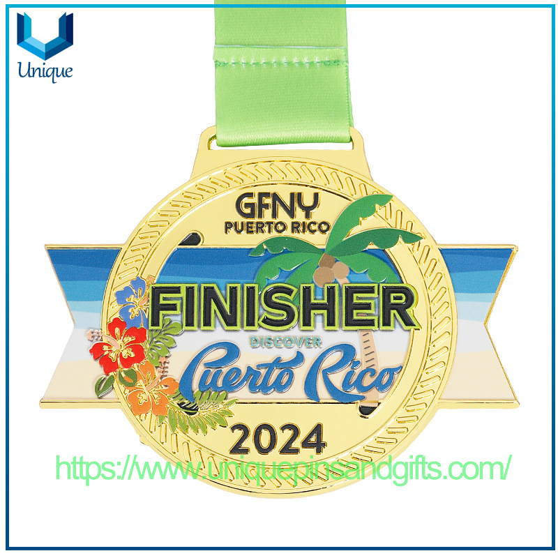 Customized Zinc Alloy Color-printed Medal Sports Events Running Competitions Marathons Events Metal Awards Medal