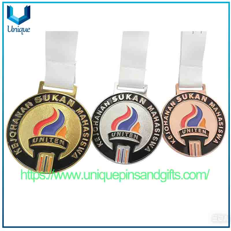 Custom Design 3D Metal Medal, School Medal, Sports Medal,Marathon Medal with Ribbon